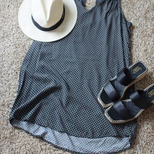 Old Navy Black and White Pattern Swing Dress sz L